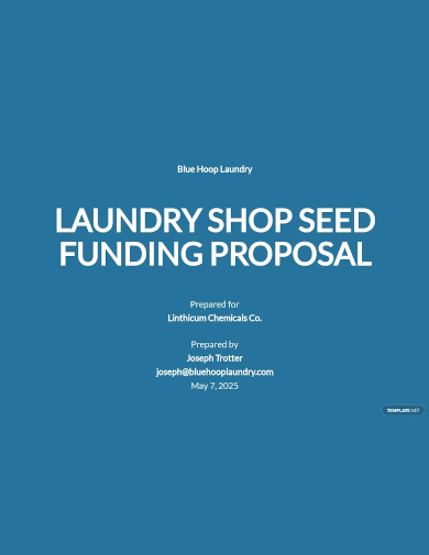 seed funding proposal template