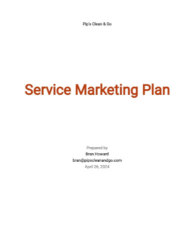 service marketing plan