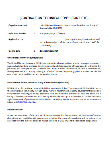 simple it consultant contract