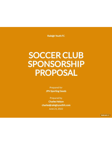 soccer club sponsorship proposal