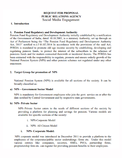 social media engagement agency proposal