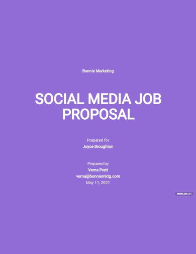 social media job proposal template