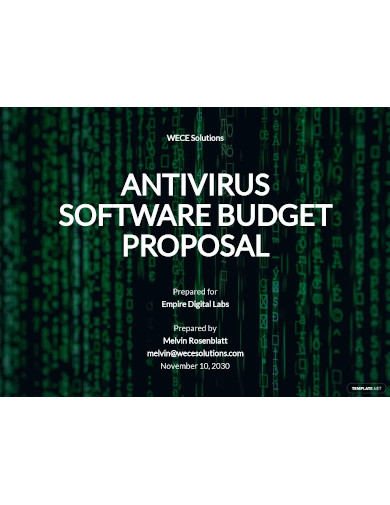 software budget proposal