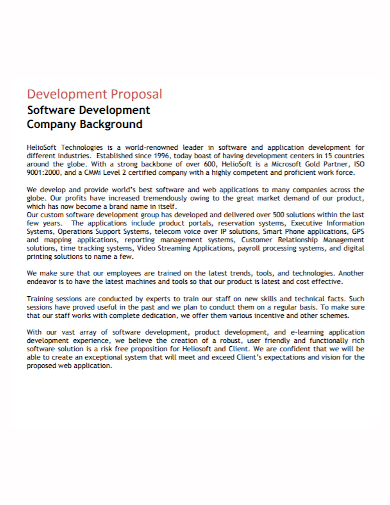 software company development proposal