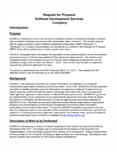 software company services proposal