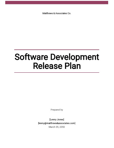 software development release plan