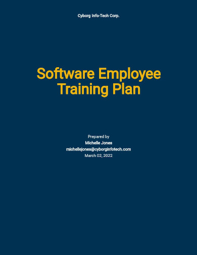 software employee training plan