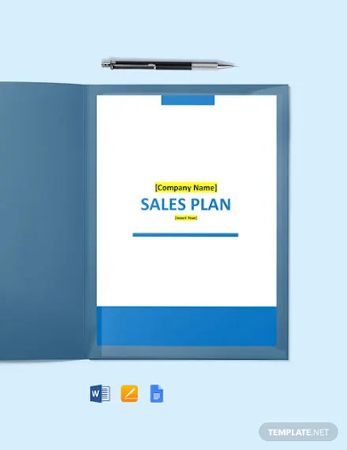 software product sales plan template