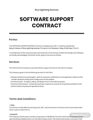 software support contract