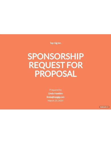 sponsorship request for proposal