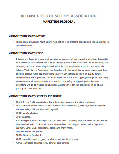 sports marketing training proposal