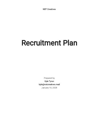 staffing or recruiting plan