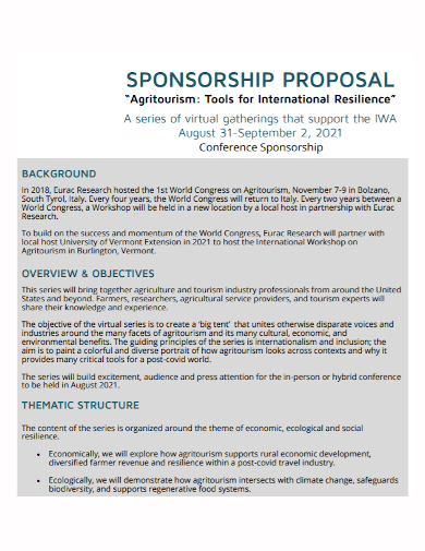 standard conference sponsorship proposal