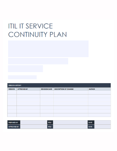 standard it service continuity plan
