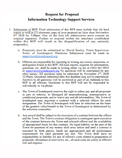 standard it support services proposal