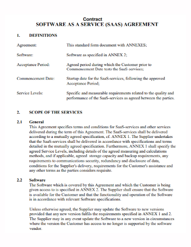FREE 10 SaaS Software Contract Samples In MS Word Google Docs 