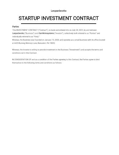 startup investment contract1