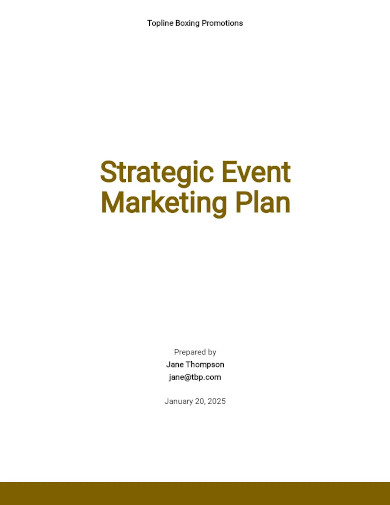 strategic event marketing plan