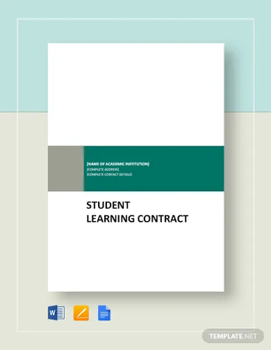 student learning contract template