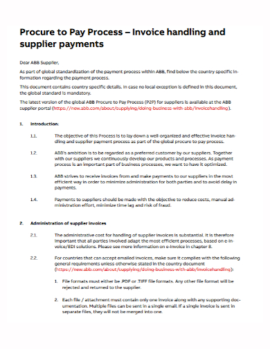 supplier payment invoice