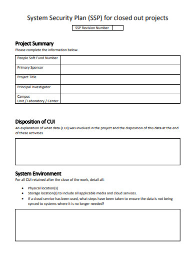 system security project plan