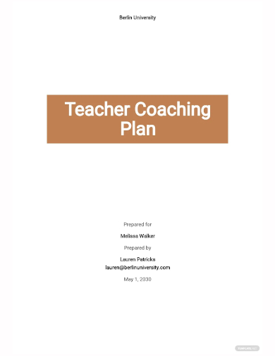 teacher coaching plan template