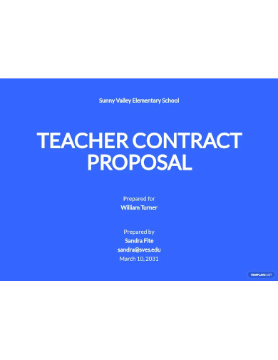 teacher contract proposal