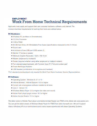 technical employment work from home