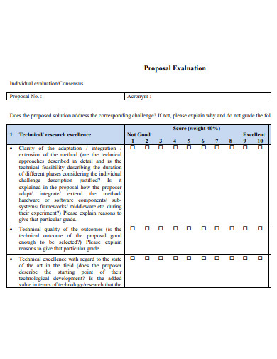 technical research proposal evaluation