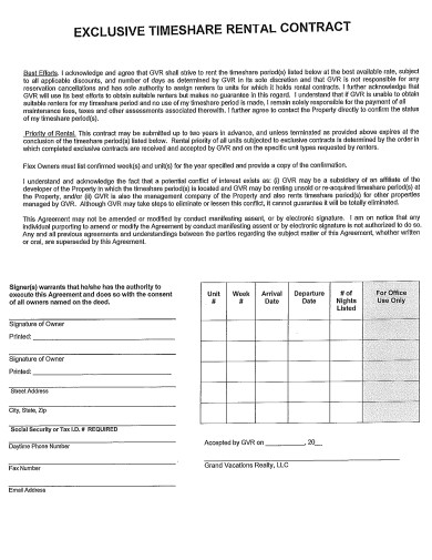timeshare contract example