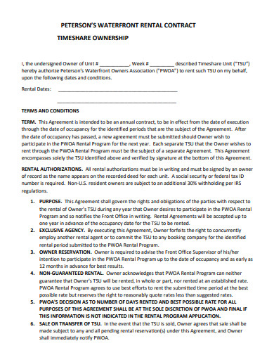 timeshare ownership contract