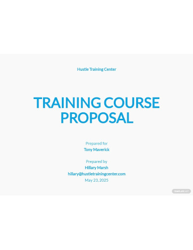 training course proposal