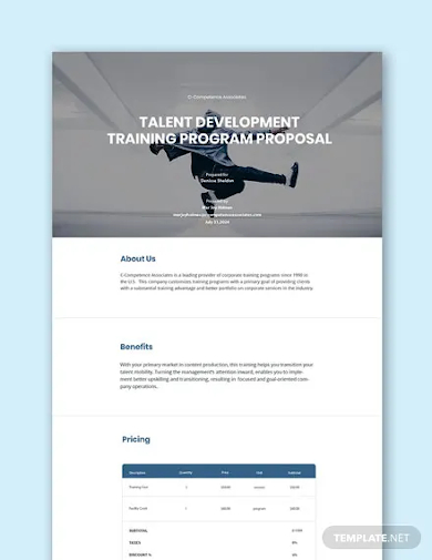 training program proposal template