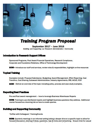 training program proposals