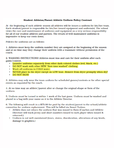 uniform policy contract