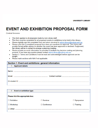 university event exhibition proposal