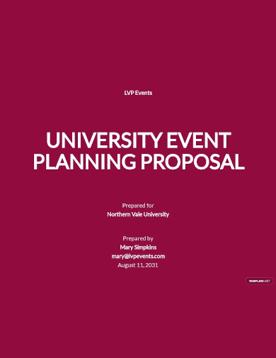 university event planning proposal template