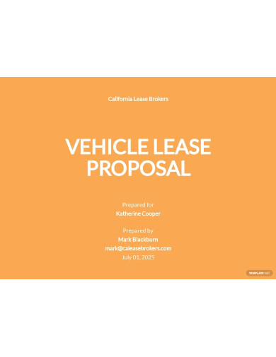 vehicle lease proposal