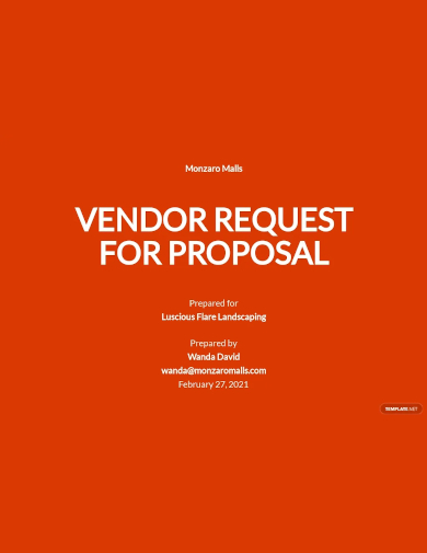 vendor request for proposal template