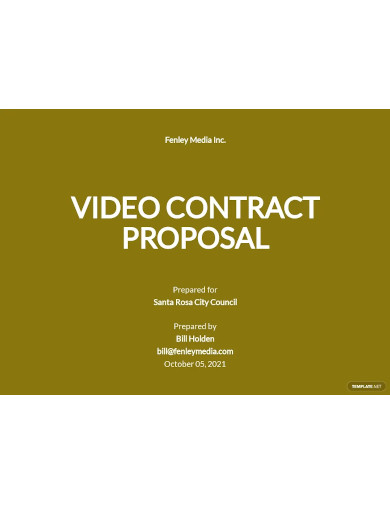 video contract proposal
