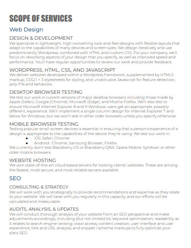 website and seo services proposal