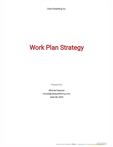 work plan strategy template