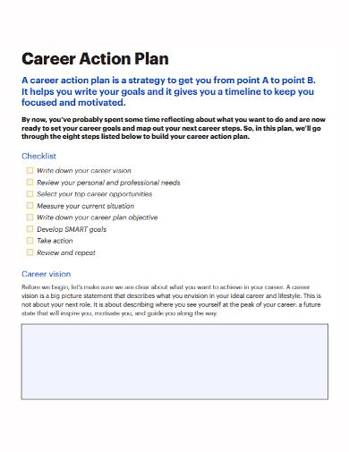 basic career action plan