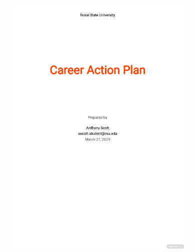 career action plan template