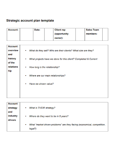 client sales strategic account plan
