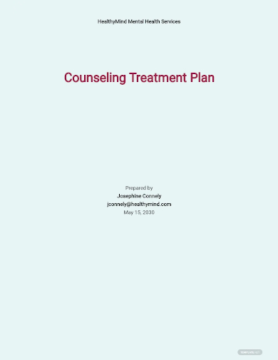 counseling treatment plan template
