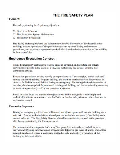 emergency evacuation safety plan