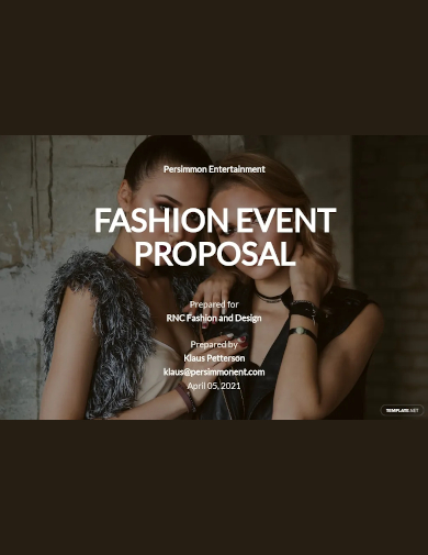 fashion event proposal template