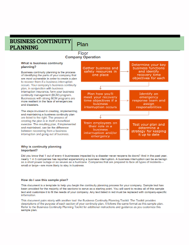 flooring company business continuity plan