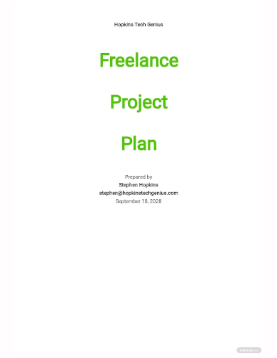 freelance project plan template